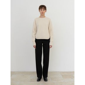 wool straight pant (brown)