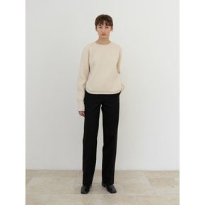 wool straight pant (brown)