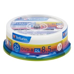 Verbatim DVD-R DL DHR85HP25V1 미쓰비시 케미컬 미디어 1회 기록용 (한면 2층2-8배속25장 팩)