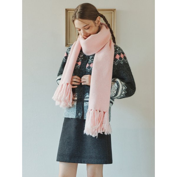 허쉬 플레인 스커트 / 그레이