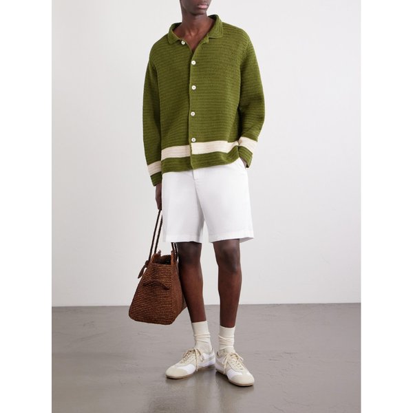 보디 마시 스트라이프 크로셰 코튼 셔츠 46376663162957783