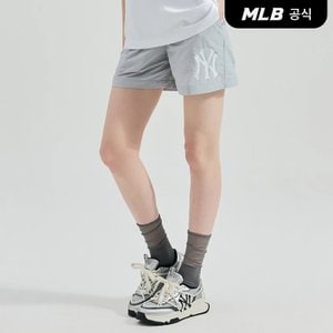 MLB [코리아공식] 베이직 빅로고 나일론 4부 보드숏 NY (L.Grey)