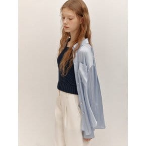 SILKY TUNNEL BLOUSE (BLUE)