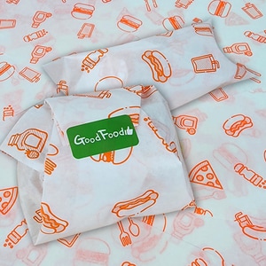  친환경 포장 내유지 1000매 김밥 샌드위치 햄버거 토스트 버거 빵 와플 식품 기름 종이 포장지
