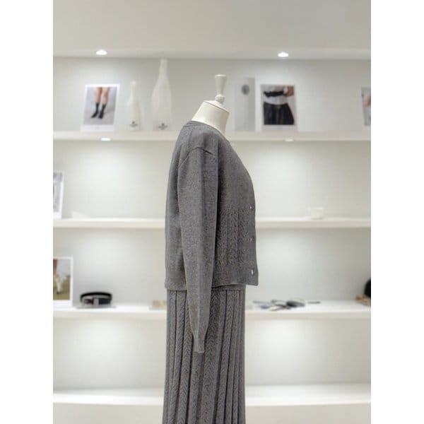 [여주점] 여성 플라워버튼 니트 가디건 (L261KSL003)