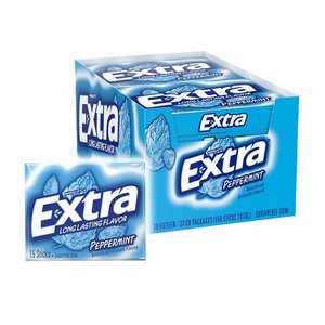  [해외직구]EXTRA Peppermint Chewing Gum 엑스트라 페퍼민트 츄잉껌 15피스 10팩 2박스