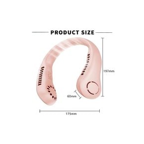 SHUWEICAO 날개 없는 넥팬 - 퍼스널 포터블 펀넥 에어컨 USB 전원 삼단