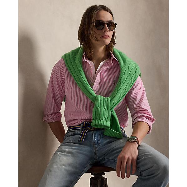 남성 클래식핏 스트라이프 시어서커 셔츠(MNPOWOV16825025650)