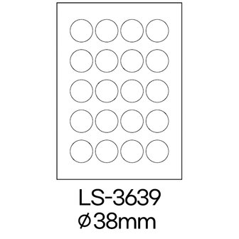  폼텍 라벨 LS-3639 100매 흰색 라벨지 A4 스티커 원형 제작 인쇄 바코드 우편 용지 폼택