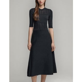 DKNY (( 9/8까지 브랜드데이 10% )) 파인 메리노 니트 드레스 (DW2E7KOP078G)