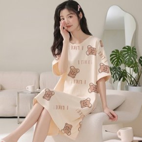여성 홈웨어 내장 브라캡 원피스 잠옷 SD-5148