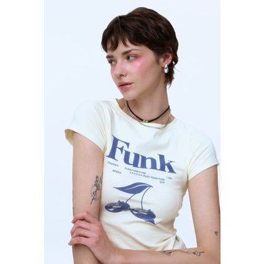 인스턴트펑크 소프트 프린트 티셔츠 IA21FST102