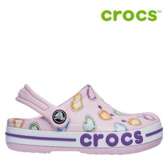 크록스 [세일] 크록스 아동 샌들 /47- 207020-6GD / Kids Bayaband Graphic Clog Ballerina Pink