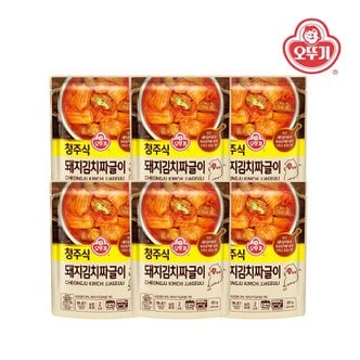 오뚜기 청주식 돼지김치짜글이 450g x 6개