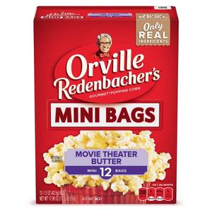  미국직구 Orville Redenbacher`s 오빌렌덴바커 무비씨어터 버터 팝콘 미니 43g 12입