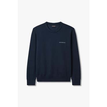 EMPORIO ARMANI 남성 로고 자수 라운지 스웨트셔츠 (0815136008)