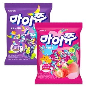 크라운 마이쮸 포도사과맛 284g+딸기복숭아맛 284g 총2개