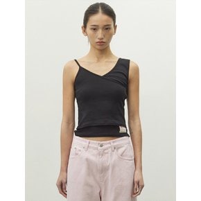 MICHIKO LABEL LAYERED TOP BLACK