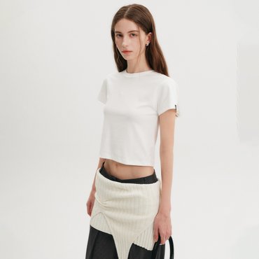룩캐스트 해리스 크롭 베이직 티셔츠 / HARRIS CROP BASIC T-SHIRT_3colors
