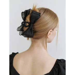 romance double black ribbon matte claw