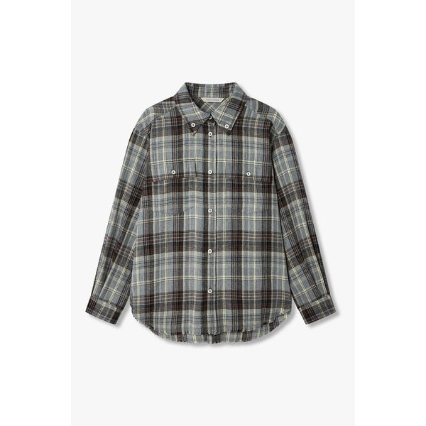 플란넬 체크 프린지 셔츠 7155460002140