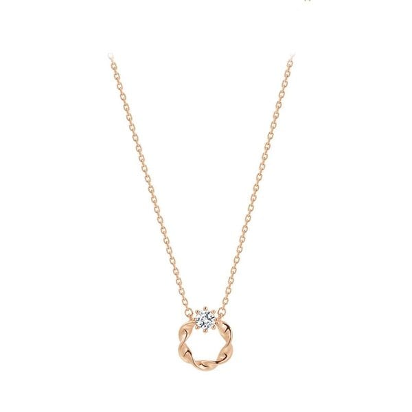 샤이닝 트위스트 실버핑크 목걸이 TNSSVP13609S