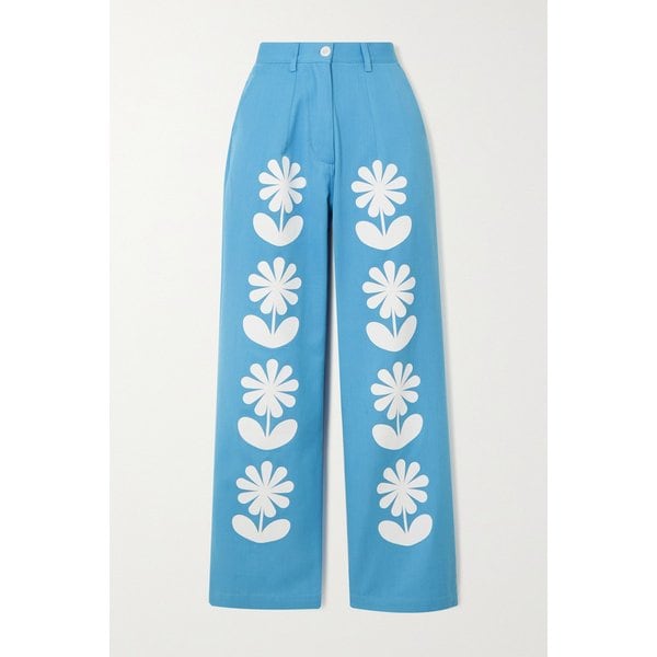 신디소 쿠말로 Zena Floral-print Flared Jeans 라이트 블루 1647597284420232