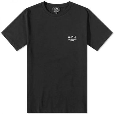 APC A.P.C. 아페쎄 Raymond 엠브로이더드 로고 티셔츠 - 블랙 COEZC-H26840-LZZ