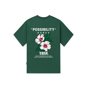 KOREAN FLOWER T-SHIRTS - GREEN