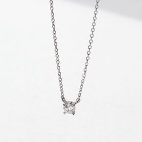 18k 티니 베이직 4프롱 모이사나이트 1부 목걸이