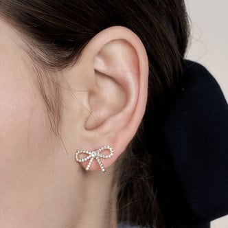Hei [레드벨벳 웬디,한혜진 착용]plain cubic ribbon earring
