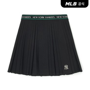 MLB [코리아공식] 여성 스포티브 바시티 플리츠 스커트 NY (Black)