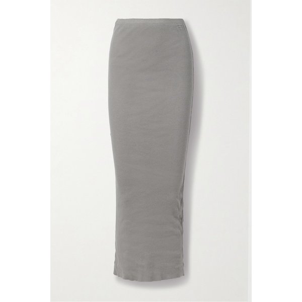 코튼 캐시미어 블렌드 리브 맥시 스커트 46376663162988079