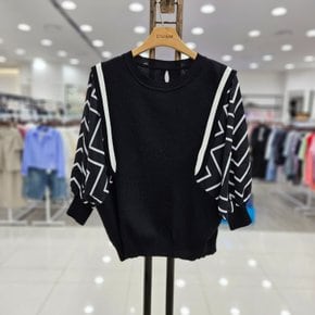 소매배색니트/A24SW4124_JK
