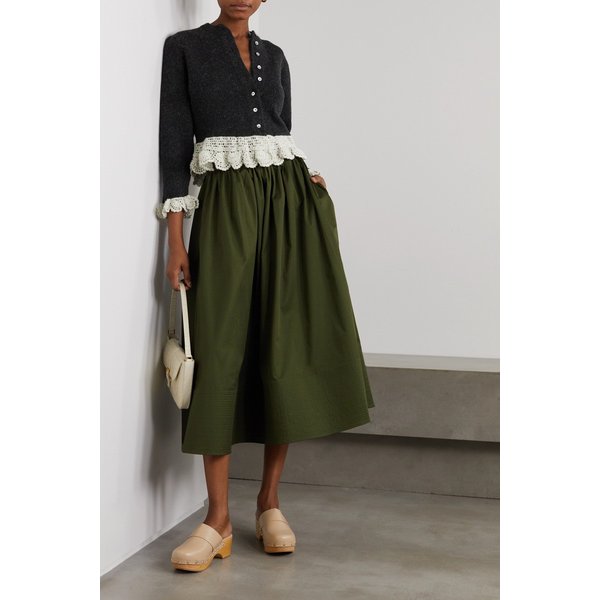 바체바 Grace Crochet-trimmed Alpaca And Wool-blend Cardigan 블랙 1647597281921612