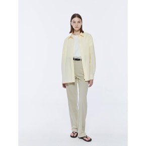 Giza cotton overfit shirt - Light yellow