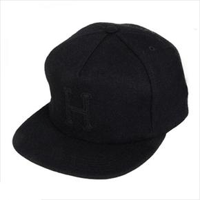 허프 WOOL CLASSIC H STRAPBACK_BLK/BLK