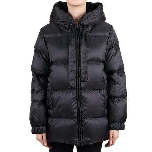 더 큐브 25FW 여성 세이아 후드 다운 패딩 블랙 SEIA 009