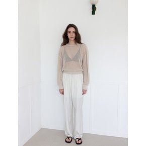 LOGOS CROCHET SWEATER (SAND)