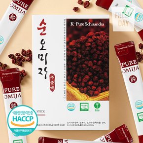 [무설탕] 국내산 100% 문경 명품 순 오미자 추출액 스틱 2박스 (30포×20g)