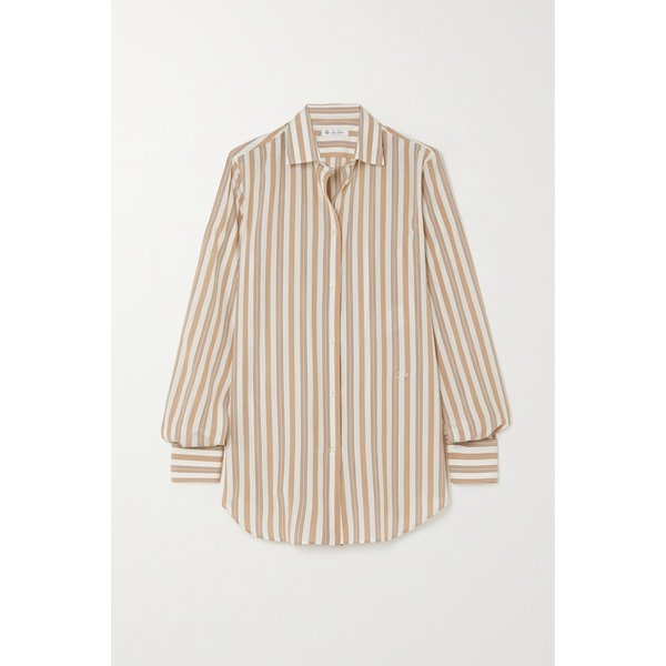 카라 스트라이프 실크 셔츠 오프 화이트 1647597316072178