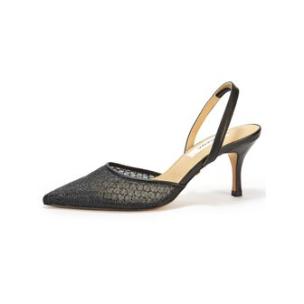 브리아나 Glitter Mesh Slingback_Glitter Black