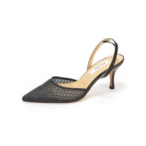 Glitter Mesh Slingback_Glitter Black