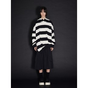 GDeL_STRIPE ASYMMETRIC HOODIE