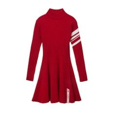 W SIDE LOGO FLARE KNIT DRESS SPORTING RED_PW2WND44RD