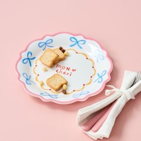 드로잉멜로 멜라민 스칼럽접시 22cm