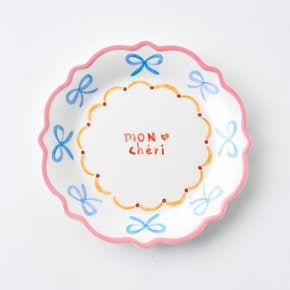 드로잉멜로 멜라민 스칼럽접시 22cm