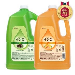자연퐁 주방세제 리필 3.04L x 2개 (솔잎/오렌지 2종 택1)