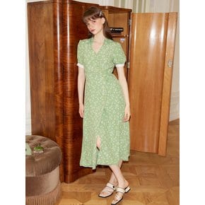 Floral Wrap Dress_ Green