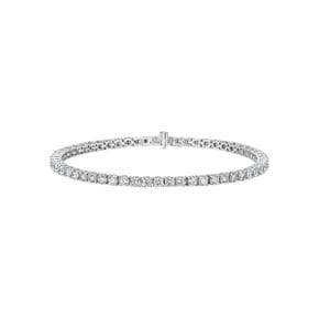 14K 테니스 4프롱 랩다이아몬드 팔찌 2.5mm